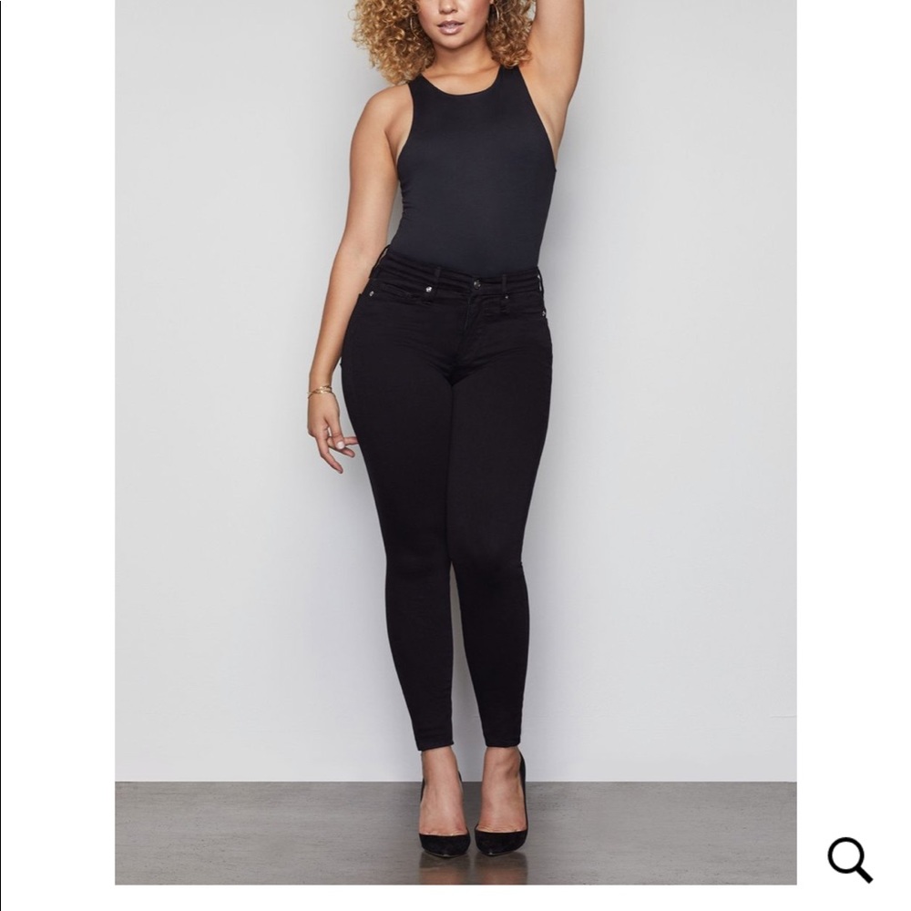 Lightly Worn Good American Jeans in Black, Size 10